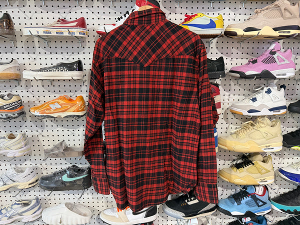 USED Saint Laurent Flannel Shirt - Red Size Large