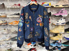USED Dolce and Gabbana Embroidered Bomber Jacket - Navy Size Large