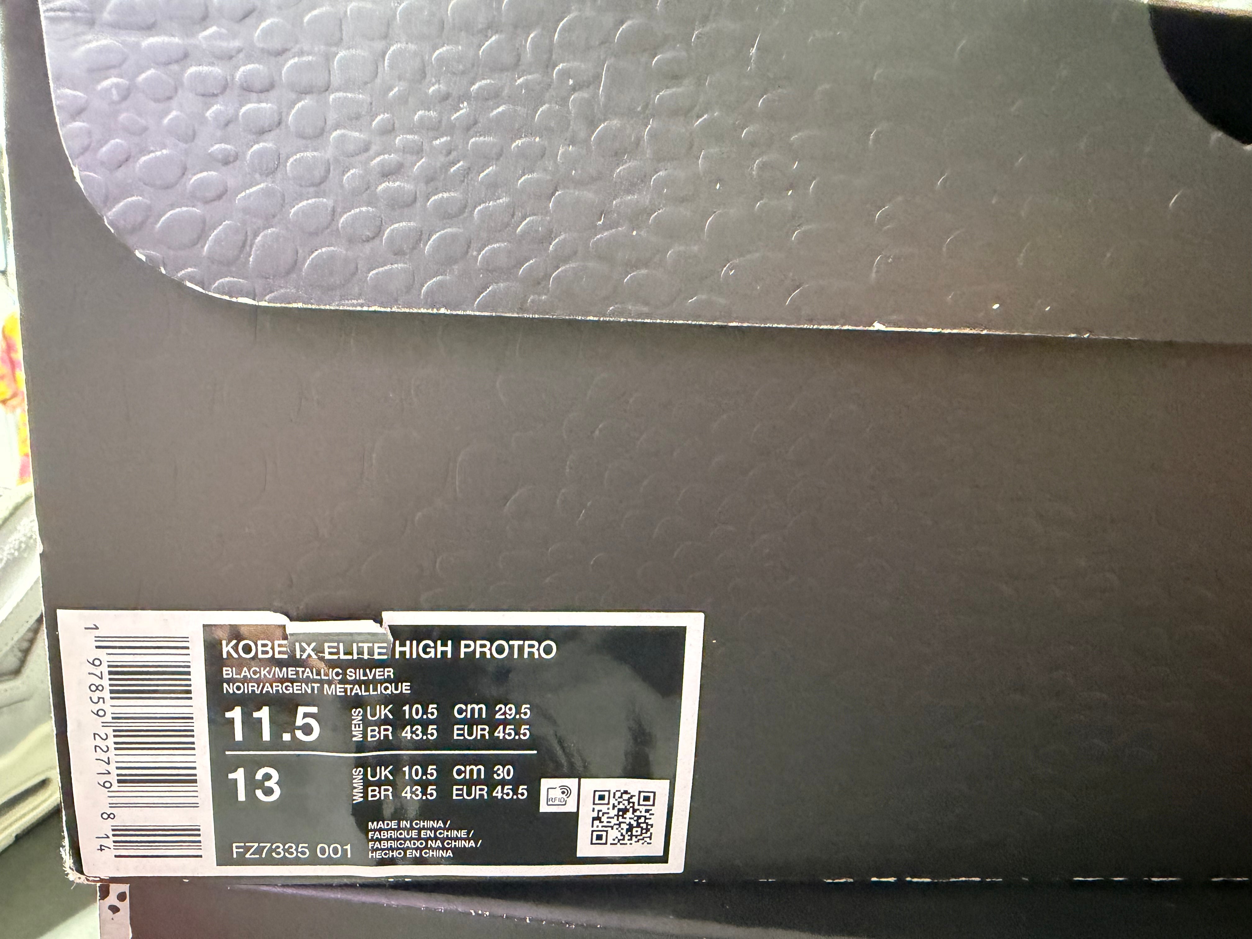 Nike Kobe 9 Elite High Protro - Masterpiece Size 11.5