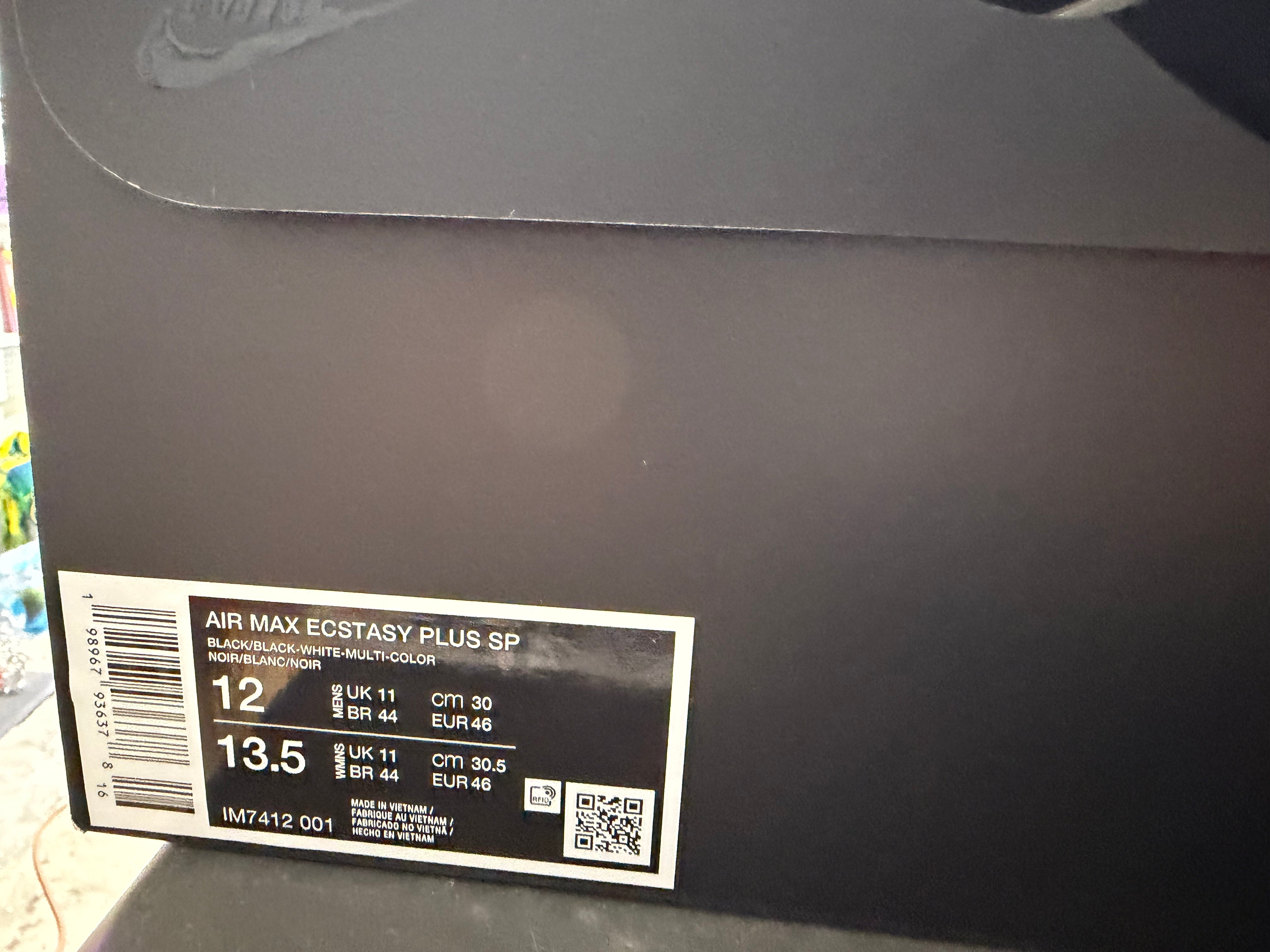 Nike Air Max Ecstasy Plus SP - Black Size 12