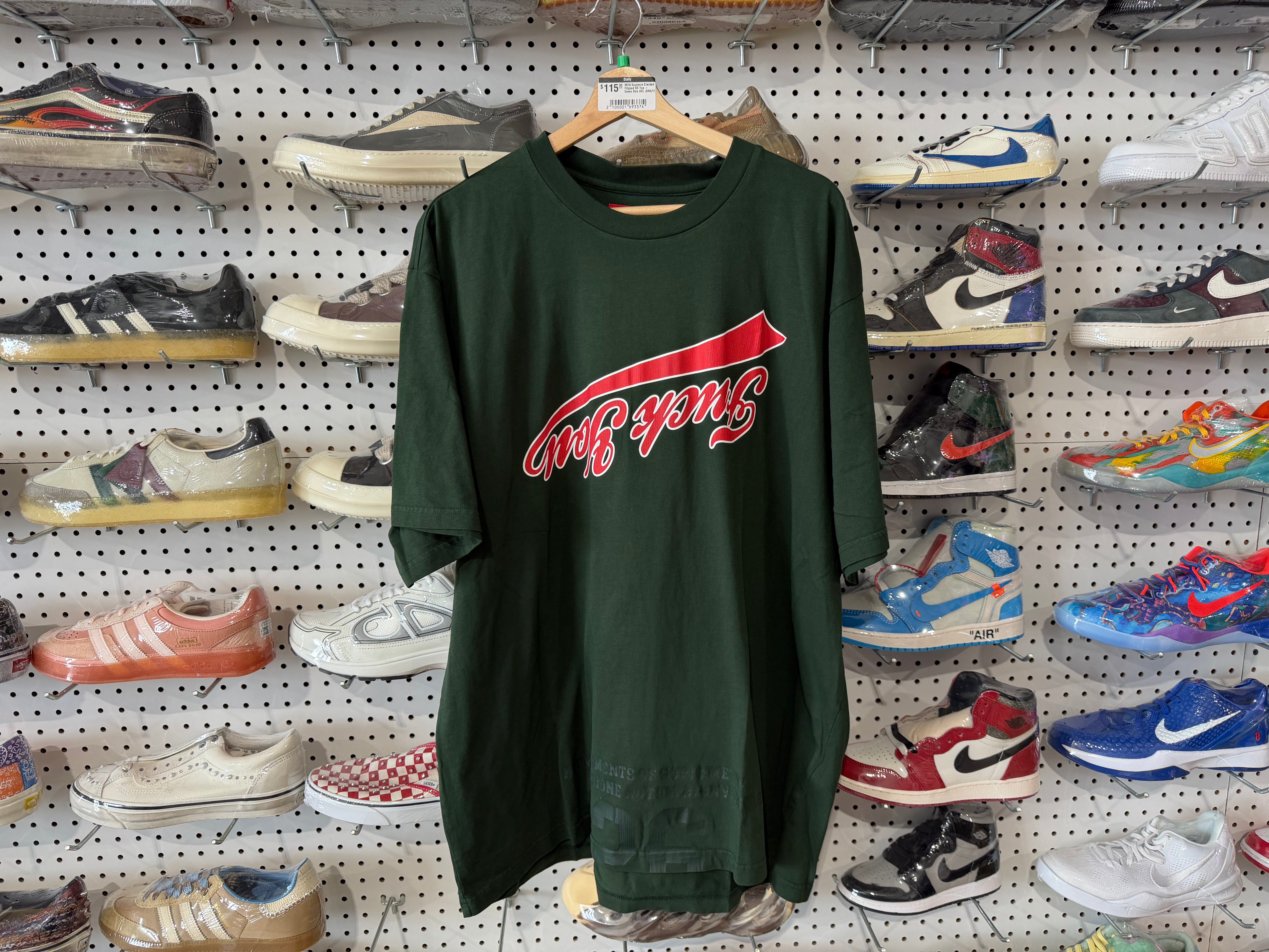 NEW Supreme Cracked Flipped SS Top - Green Size XXL