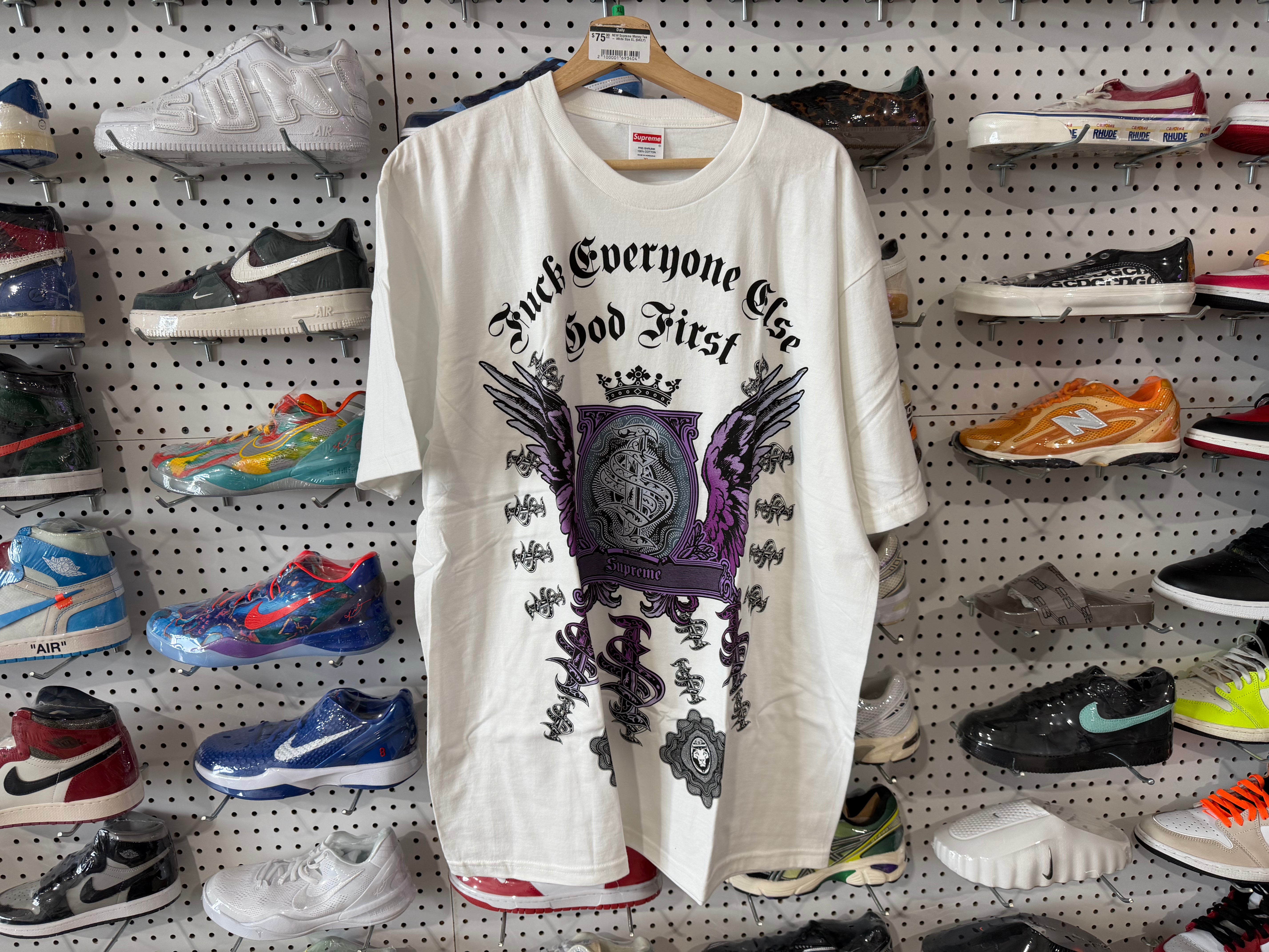 NEW Supreme Money Tee - White Size XL