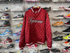 NEW Supreme x Champion Quilted Satin Jacket - Dark Red Size XXL