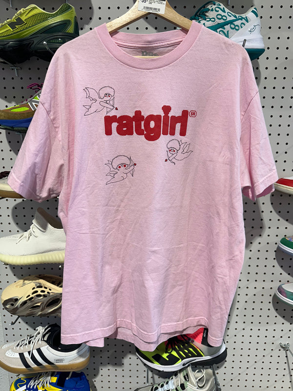 USED Stray Rats Ratgirl Angels Tee - Pink Size XL