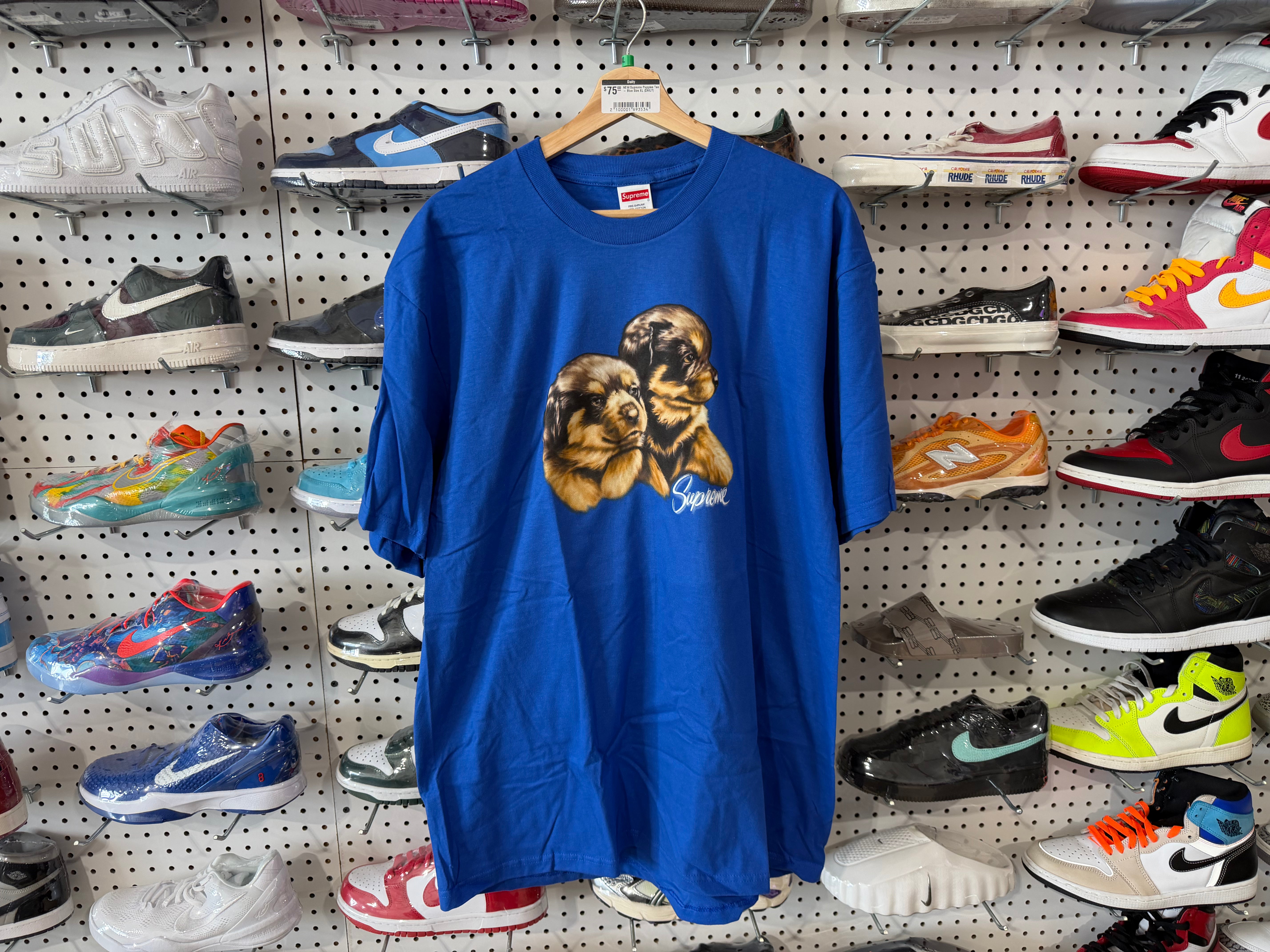 NEW Supreme Puppies Tee - Blue Size XL