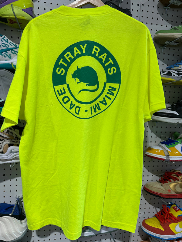 NEW Stray Rats Miami Dade Tee - Neon Size XL