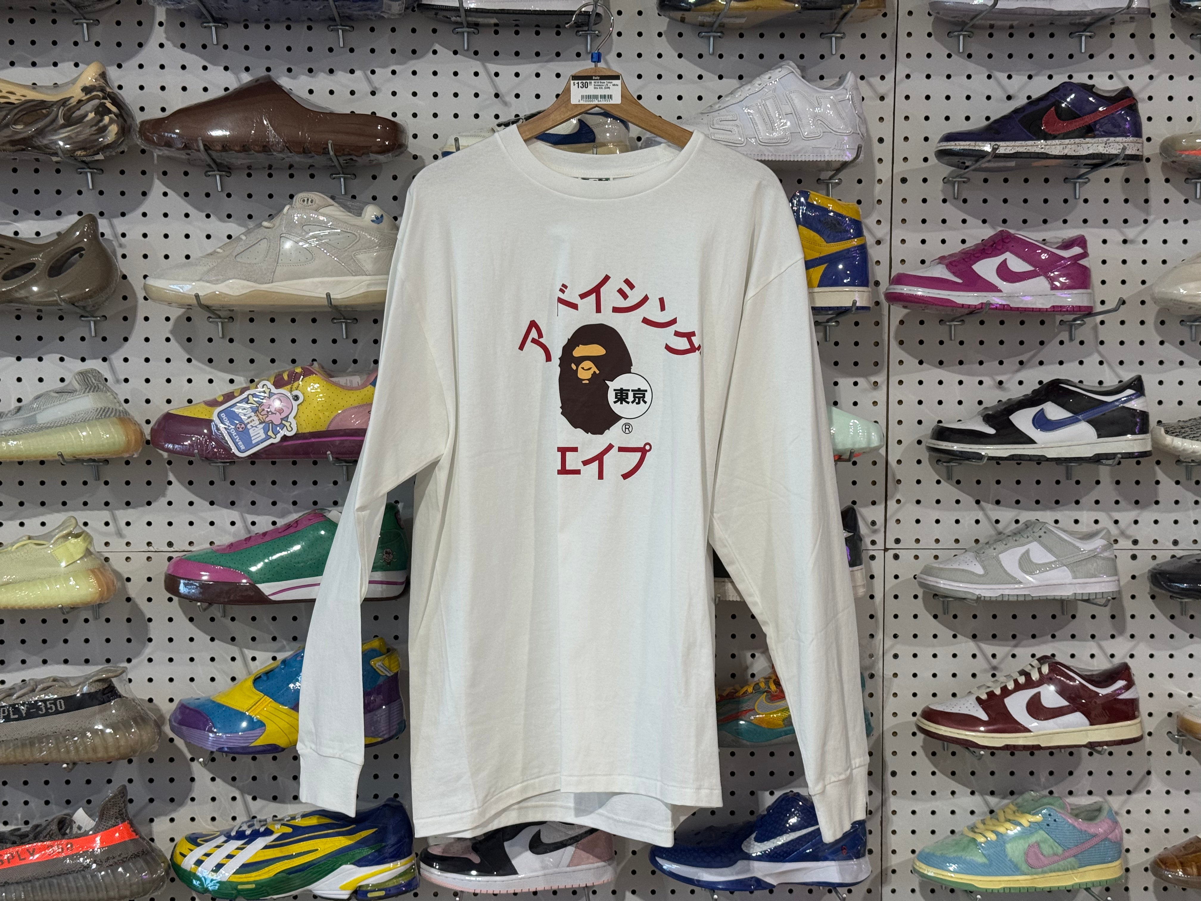 NEW Bape Tokyo Katakana L/S - White Size XXL