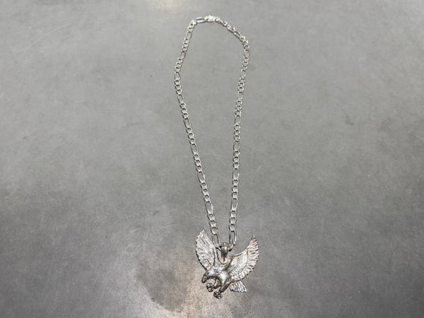 USED Figaro Small Link Chain - .925 Silver, 20 in, 18.9 grams + Eagle Pendant