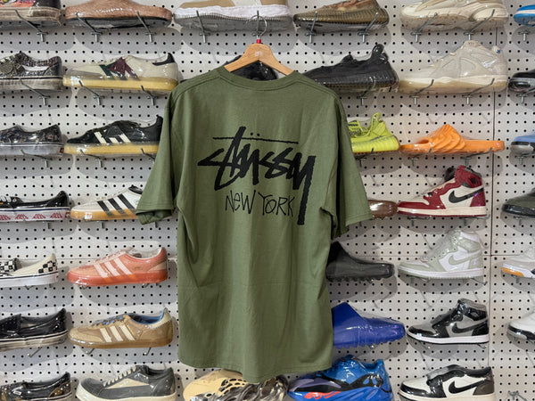 New Stussy Stock New York Tee - Green Size Large