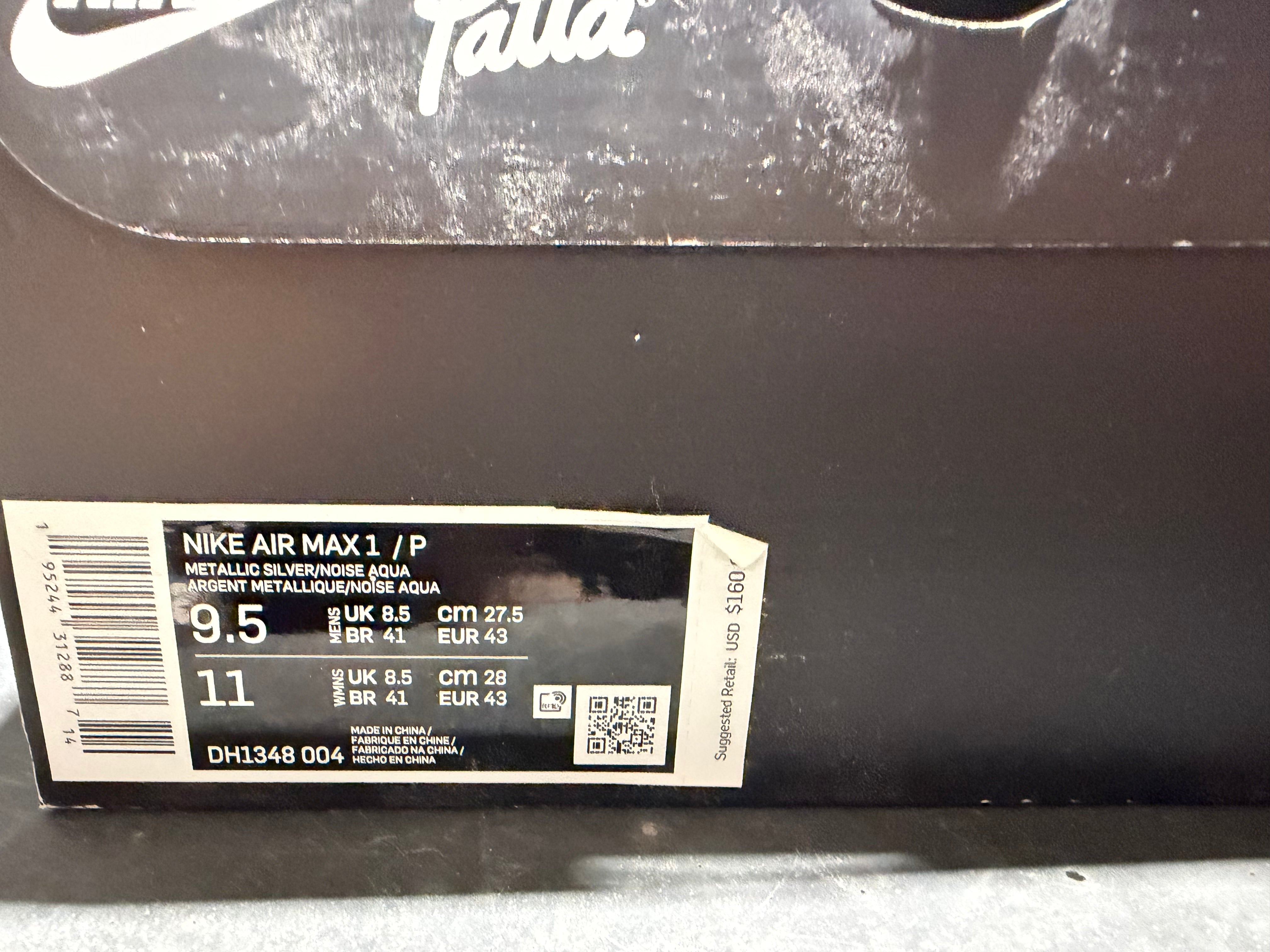 Nike Air Max 1 / Patta - Waves/Noise Aqua Size 9.5