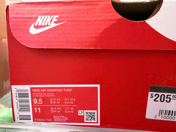 Nike Air Diamond Turf - 49ers 2025 Size 9.5