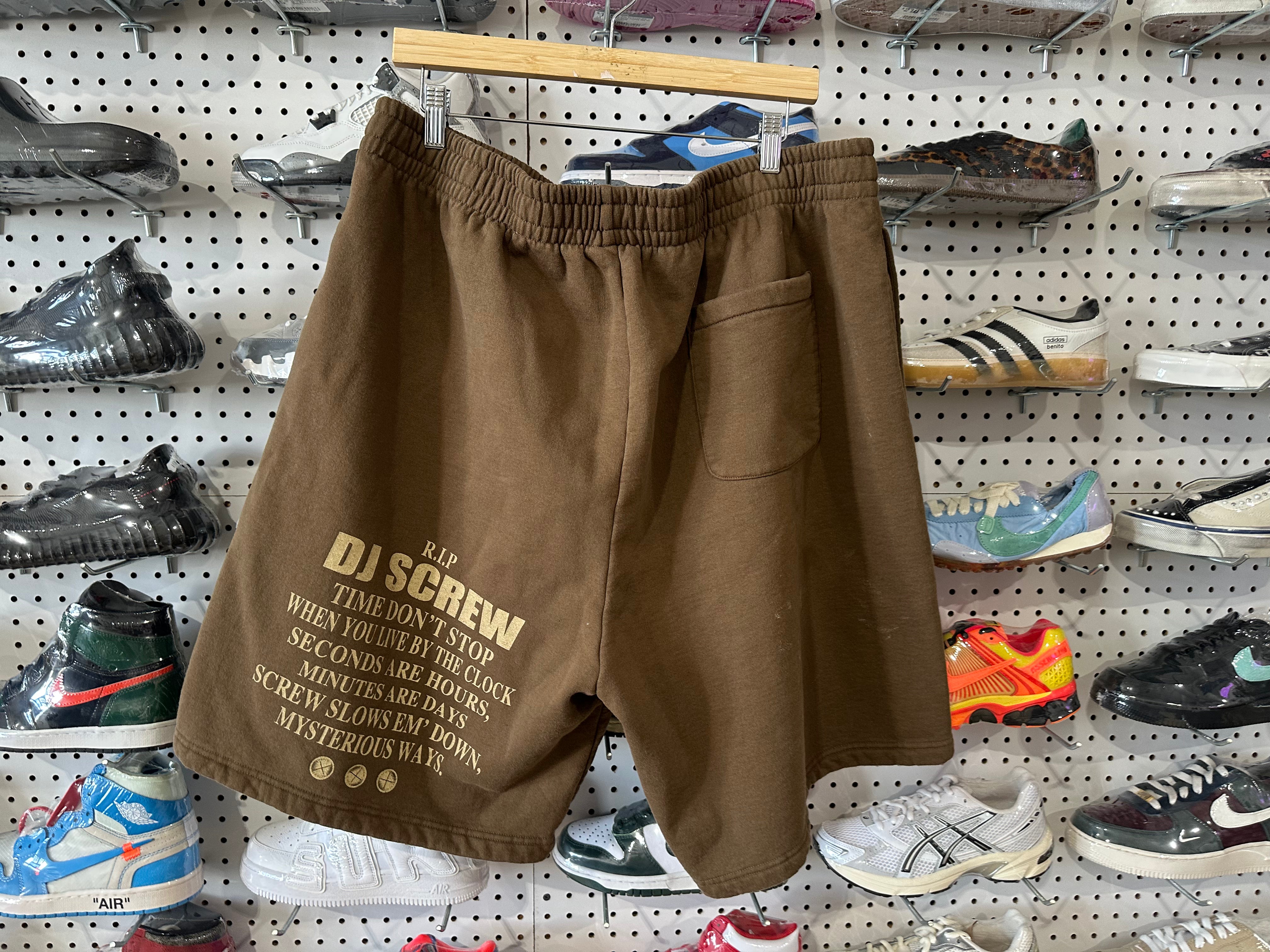 USED Supreme DJ Screw Sweat Shorts - Brown Size XXL