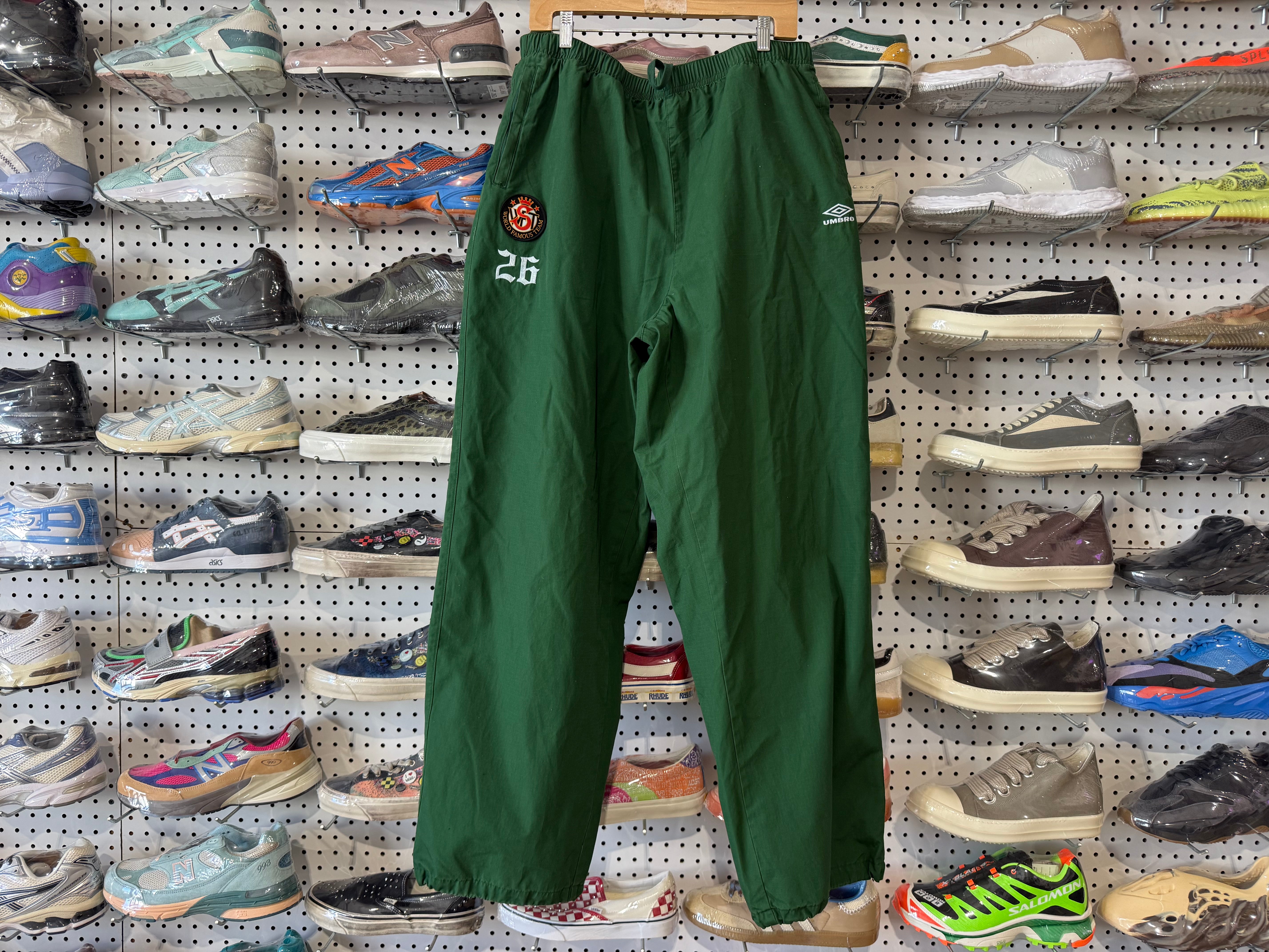 USED Supreme Umbro Rip Stop Pants - Green Size XXL