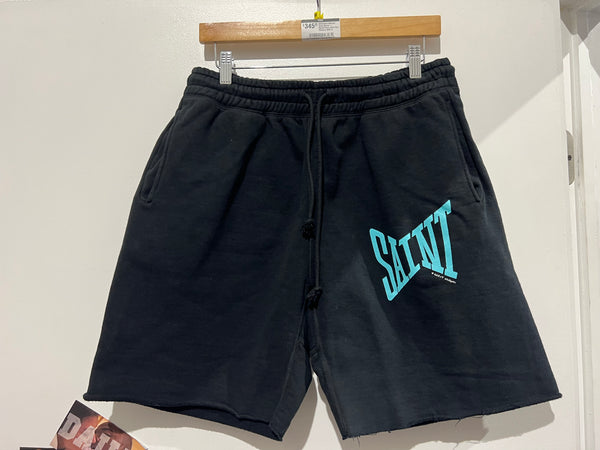 NEW Saint Michael Saint Shorts - Black/Tiffany Blue
