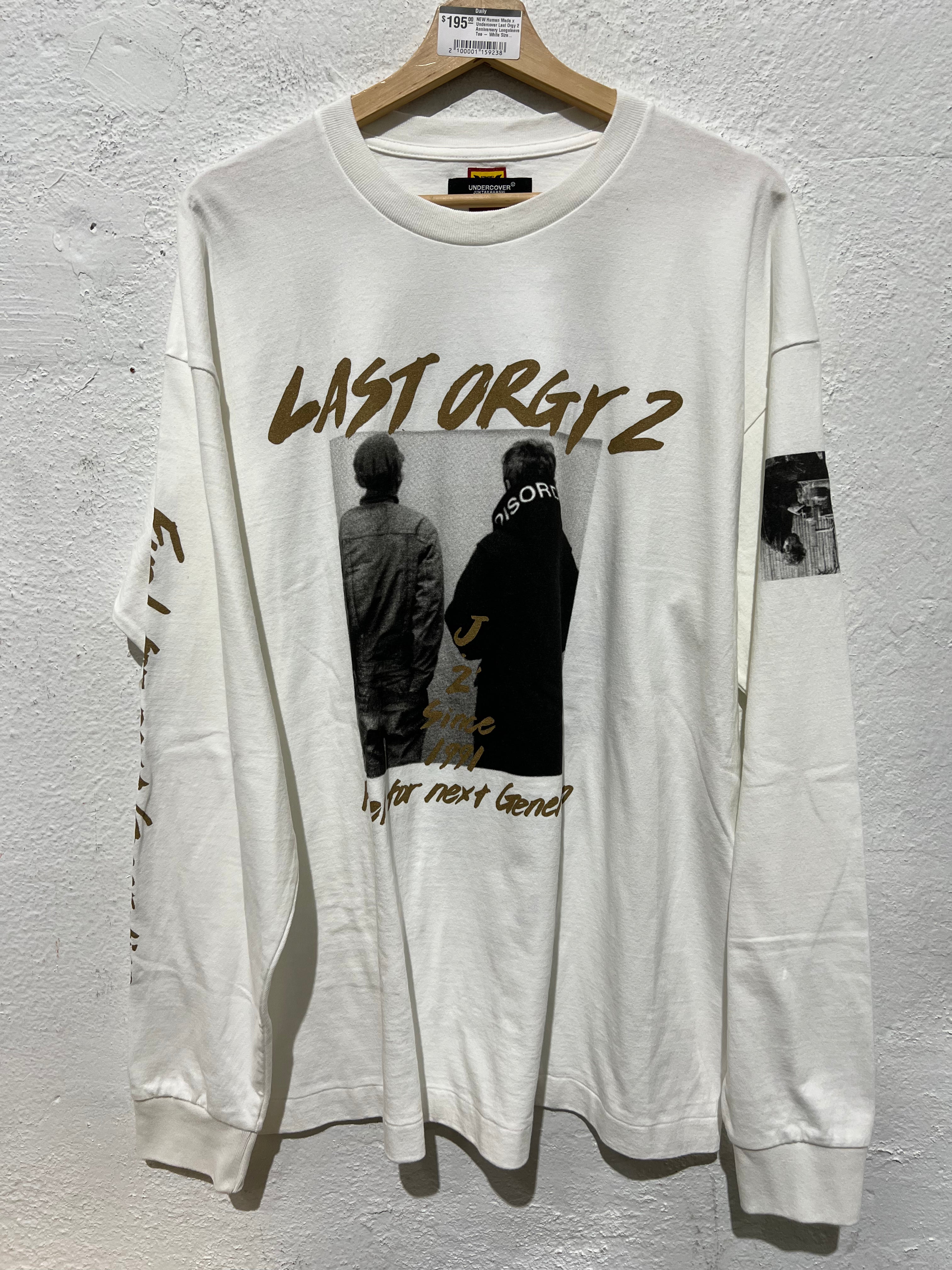 NEW Human Made x Undercover Last Orgy 2 Anniversary Longsleeve Tee - White Size XXL