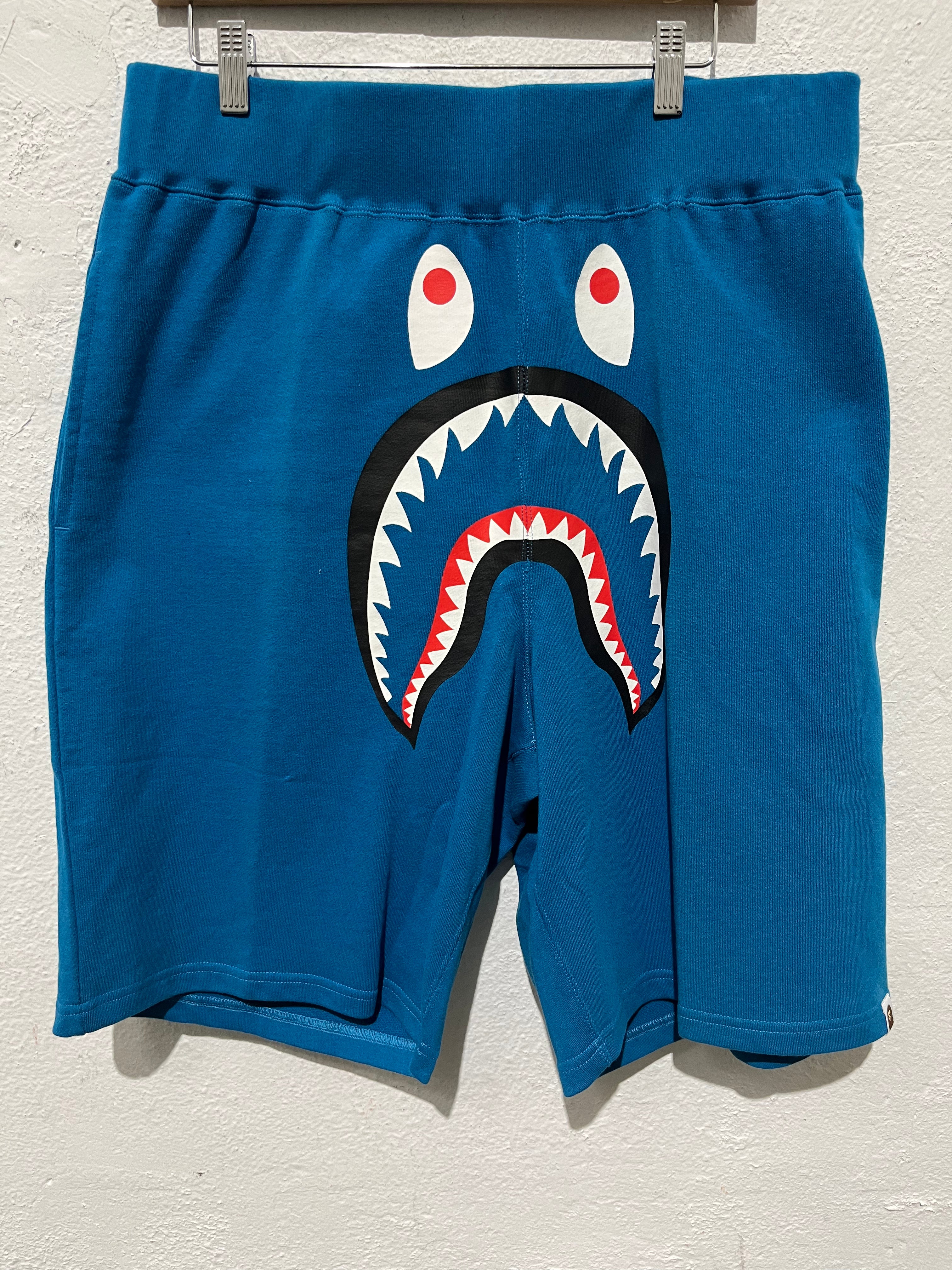 NEW BAPE Shark Wide Sweatshort - Blue Size XL