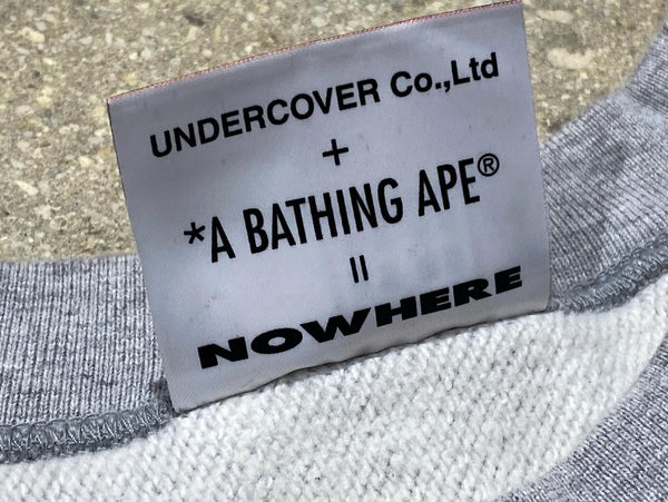 USED Bape x Undercover Last Orgy Crewneck Sweater - Grey Size Large